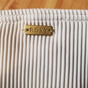Gorgeous ROXY White Ribbed bikini bottoms!